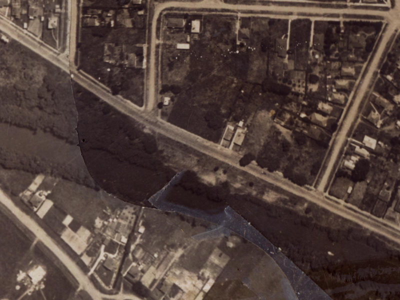 538-539 New Brighton Road from the air, 1925-1929