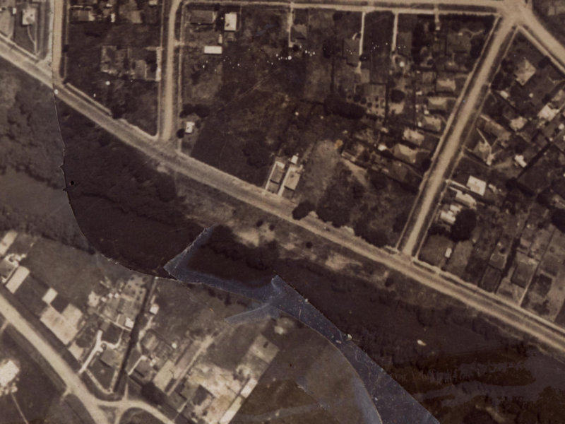 541 New Brighton Road from the air, 1925-1929