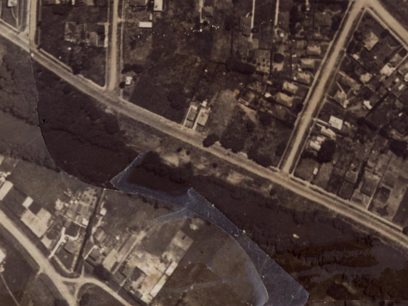 535-544 New Brighton Road from the air, 1925-1929