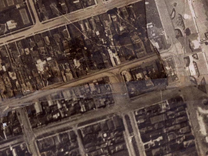 55-71 Brighton Mall from the air, 1925-1929