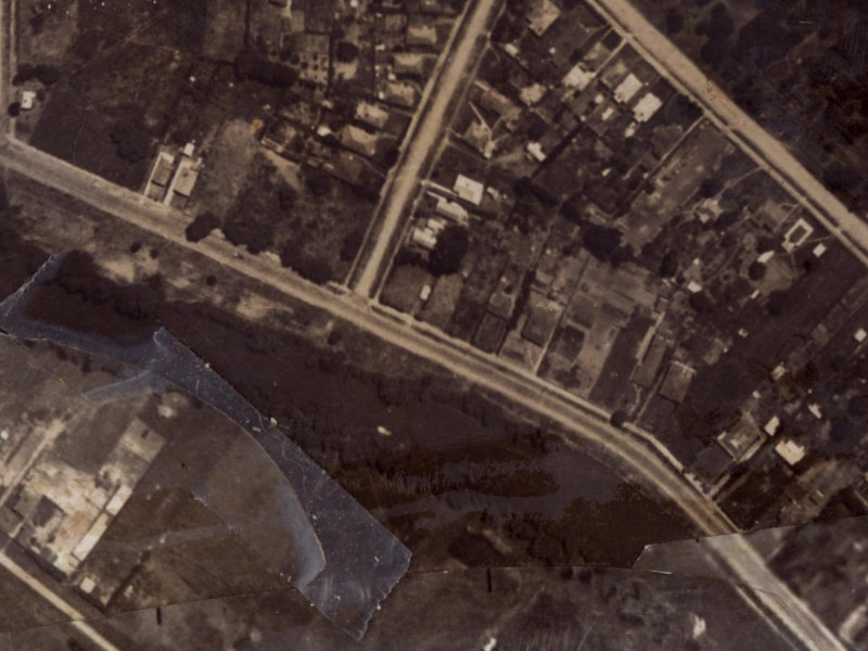548-550 New Brighton Road from the air, 1925-1929