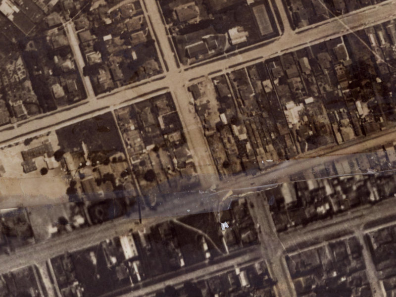 183-185 Shaw Avenue from the air, 1925-1929