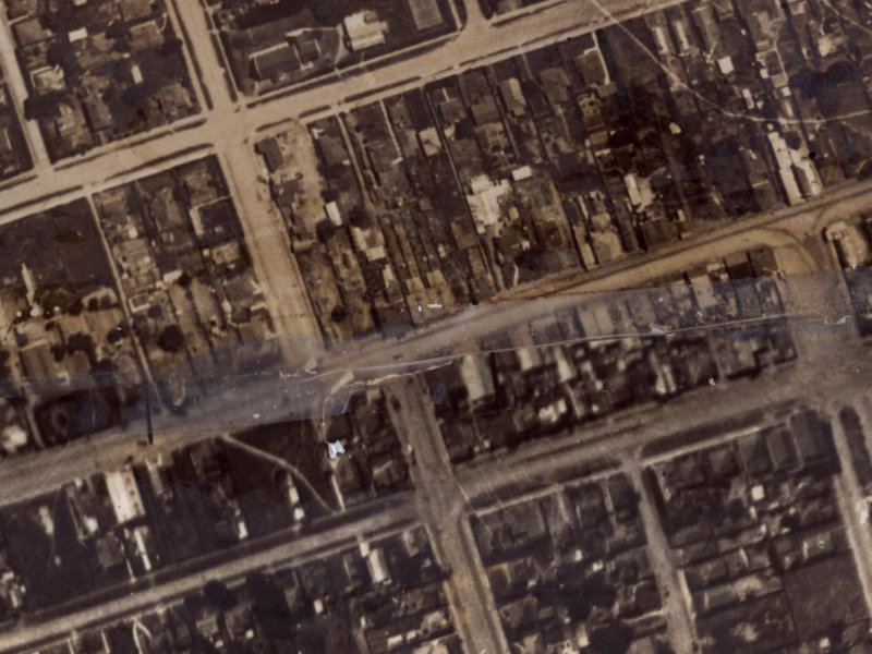 124 Brighton Mall from the air, 1925-1929