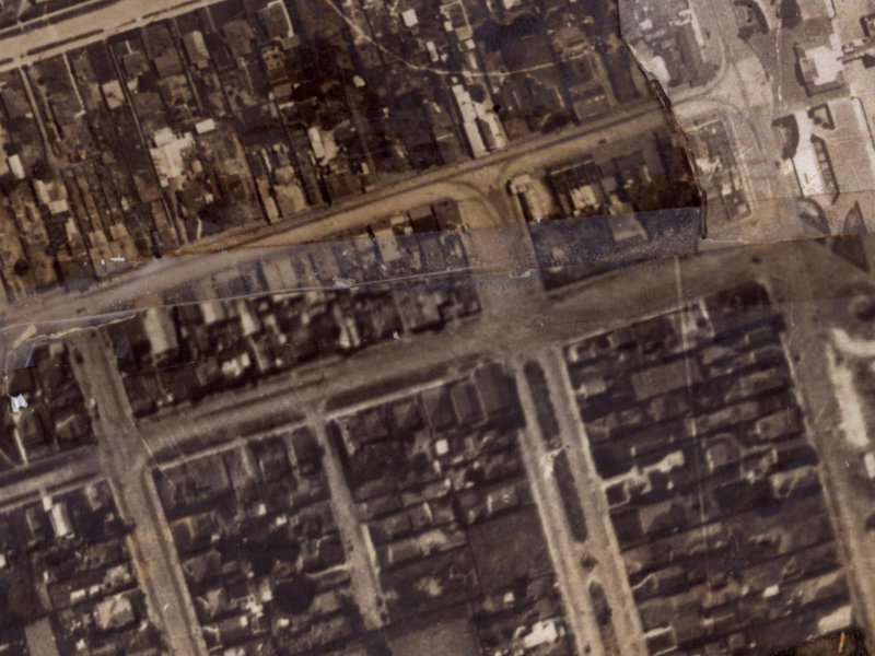 22-24 Beresford Street from the air, 1925-1929