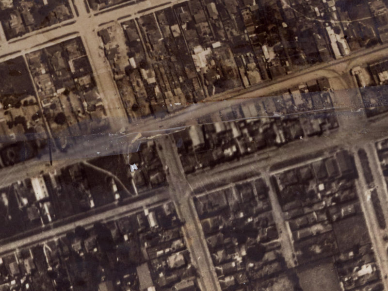 121 Brighton Mall from the air, 1925-1929