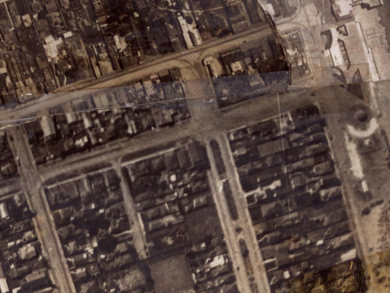 17-43 Oram Avenue from the air, 1925-1929