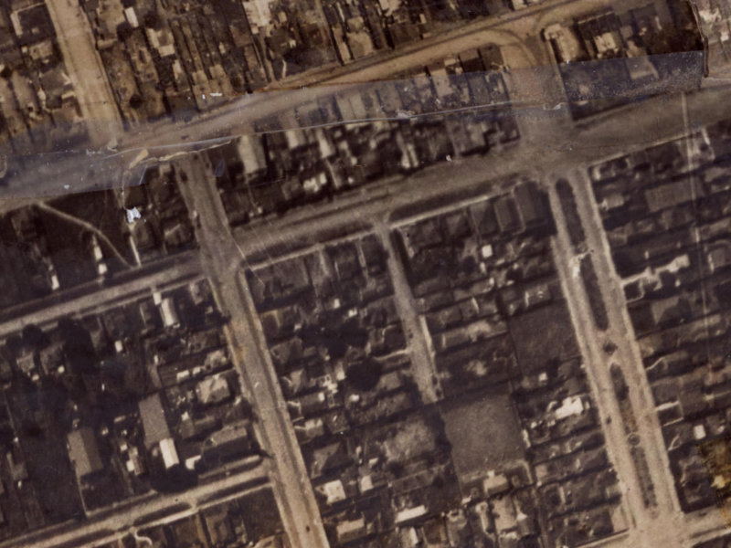 18-20 Mafeking Street from the air, 1925-1929