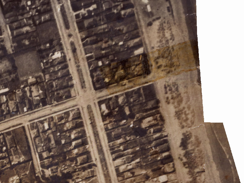 7-17 Hood Street from the air, 1925-1929