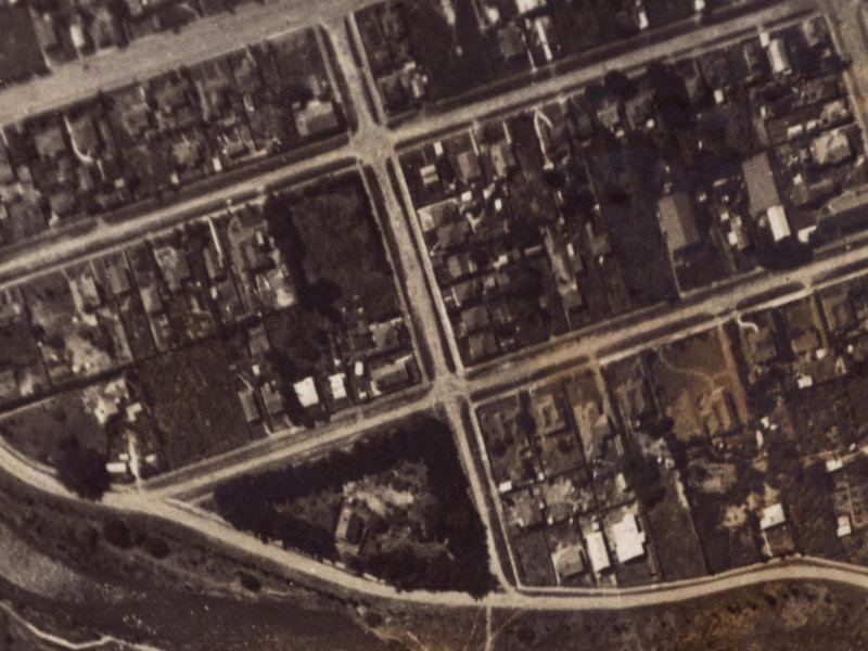 Hardy Street from the air, 1925-1929