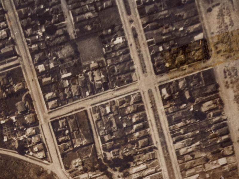 22 Hood Street from the air, 1925-1929