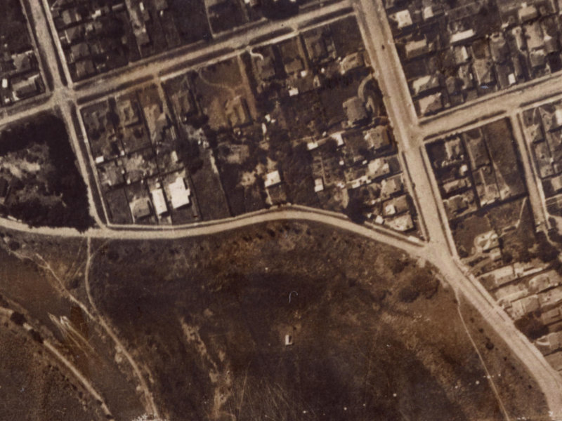 83-85 Owles Terrace from the air, 1925-1929
