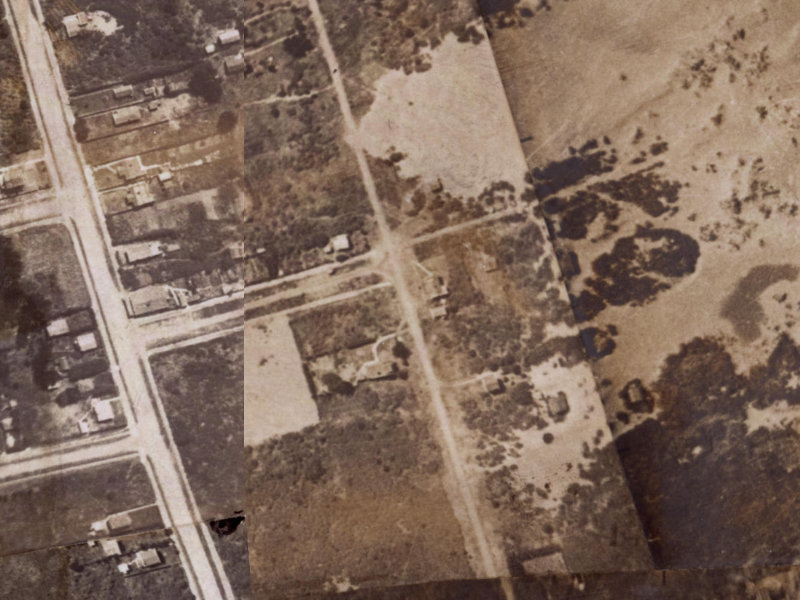 Pine Avenue from the air, 1925-1929