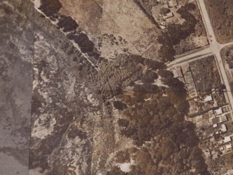 44–74 Beatty Street from the air, 1925-1929