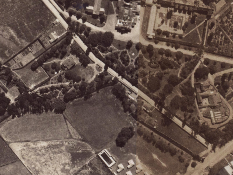 9-11 Annex Road from the air, 1925-1929