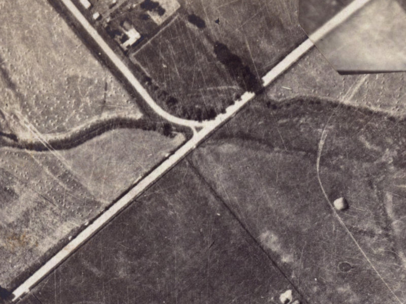 129–131 Wigram Road from the air, 1925-1929