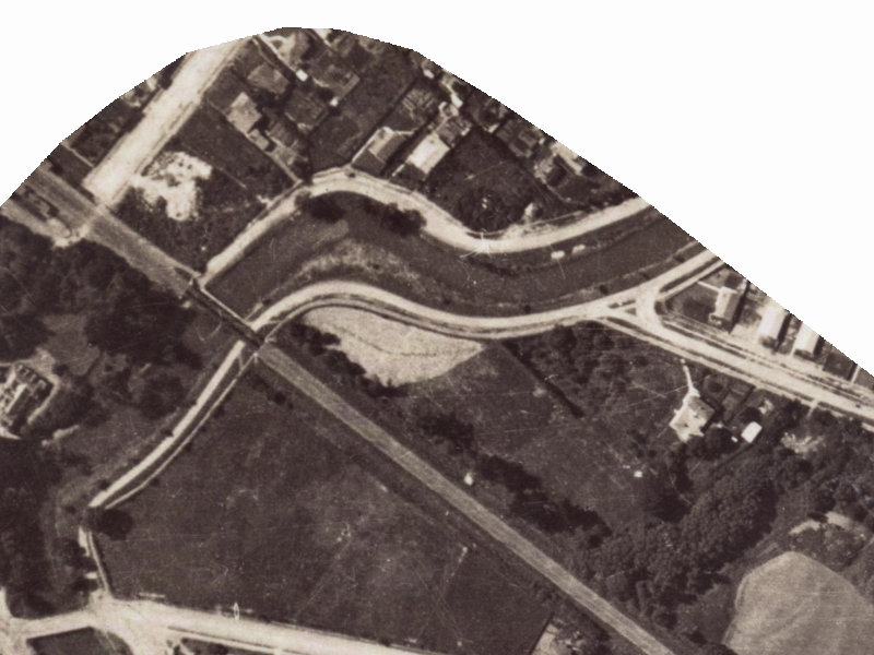 137 Clarendon Terrace from the air, 1925-1929