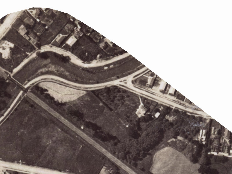 121 Clarendon Terrace from the air, 1925-1929