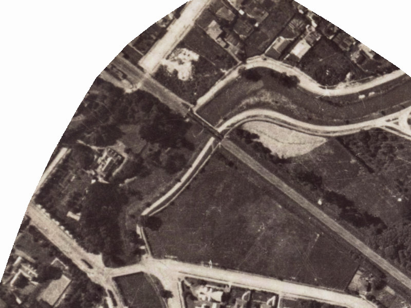 149-151 Clarendon Terrace from the air, 1925-1929
