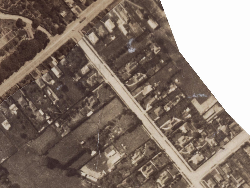108-110 Domain Terrace from the air, 1925-1929
