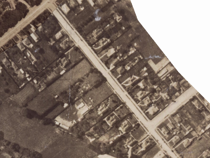 105 Domain Terrace from the air, 1925-1929