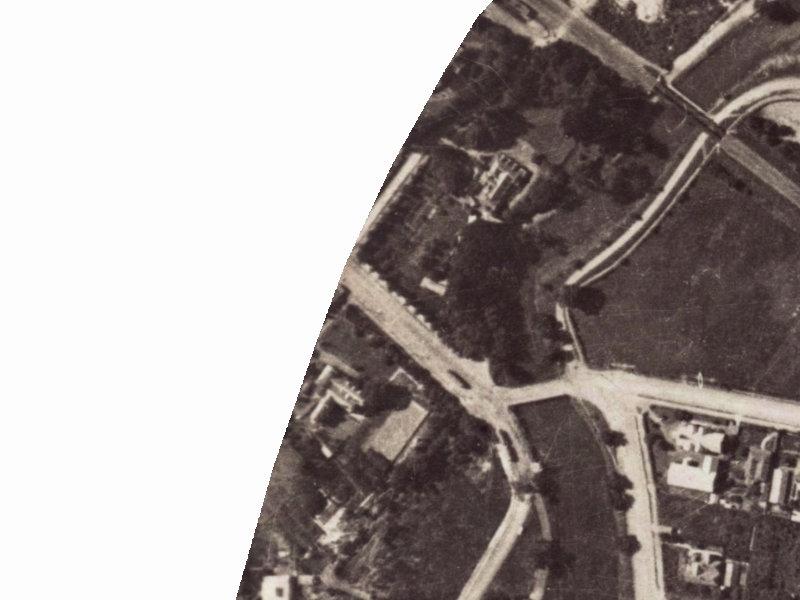 142-144 Opawa Road from the air, 1925-1929