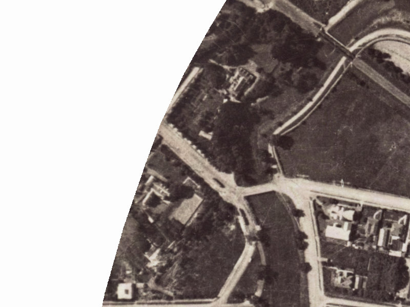 144-146 Opawa Road from the air, 1925-1929