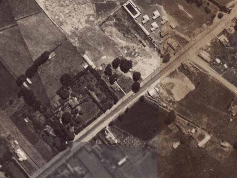 286–300 Curletts Road from the air, 1925-1929