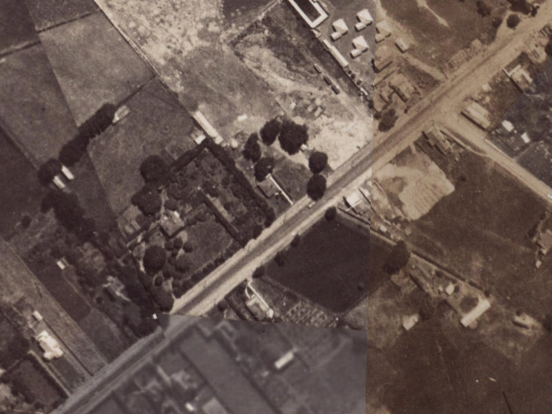 37–47 Halswell Road from the air, 1925-1929