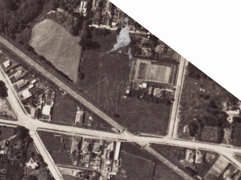 Adams Place from the air, 1925-1929