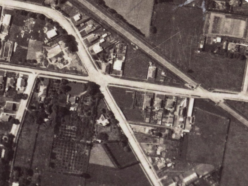 197 Opawa Road from the air, 1925-1929