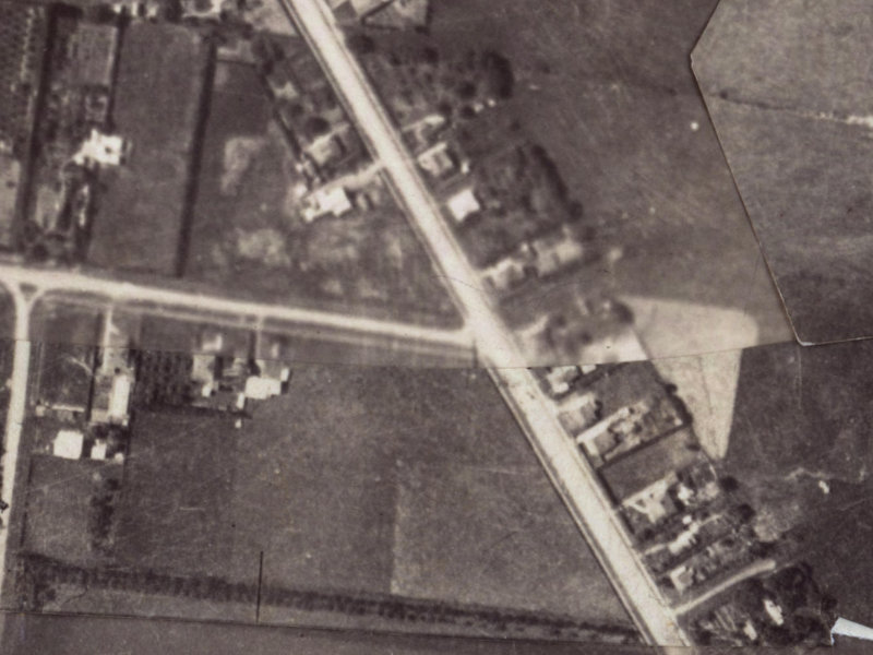 89–93 Grange Street from the air, 1925-1929