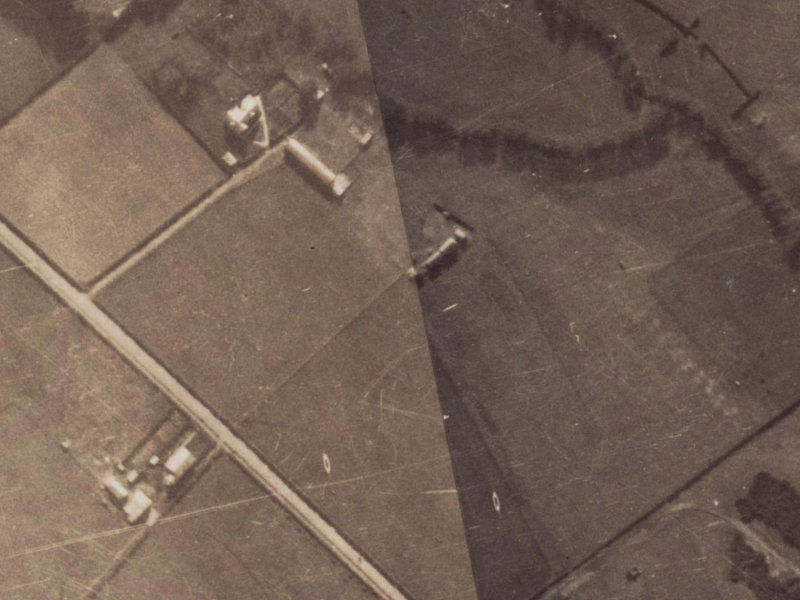 48 McBeath Avenue from the air, 1925-1929