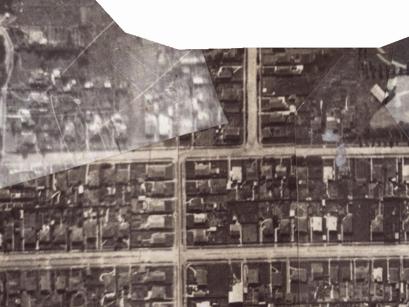 39-41 Sandwich Road from the air, 1925-1929