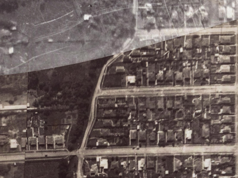 9 Martin Avenue from the air, 1925-1929