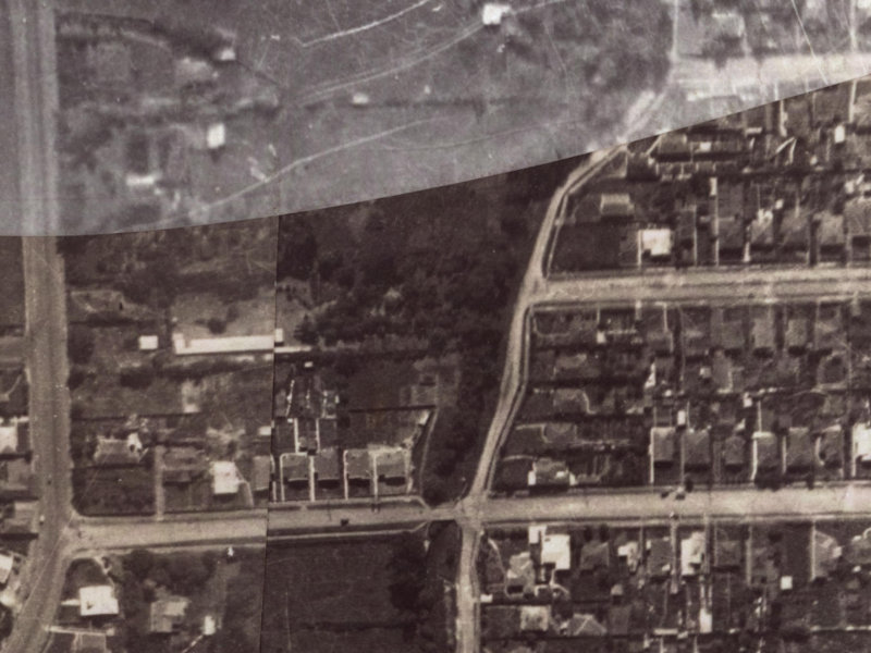 106 Hunter Terrace from the air, 1925-1929