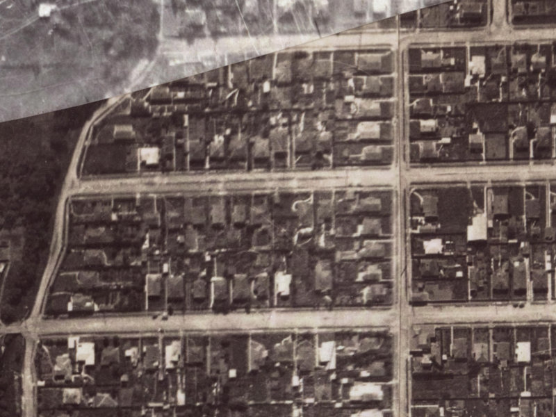 30 Martin Avenue from the air, 1925-1929