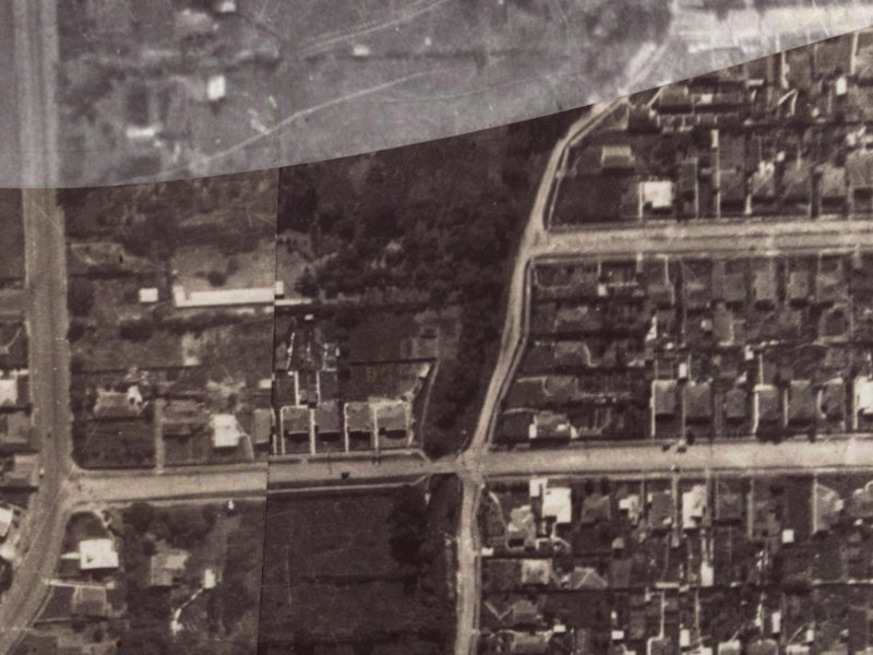 108 Hunter Terrace from the air, 1925-1929