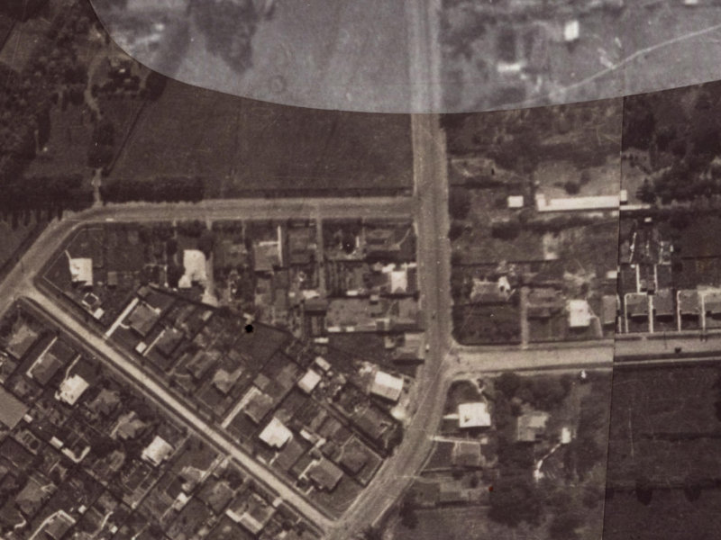 Colombo Street from the air, 1925-1929