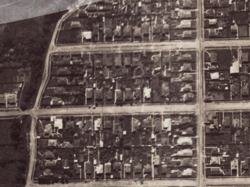 49 Malcolm Avenue from the air, 1925-1929