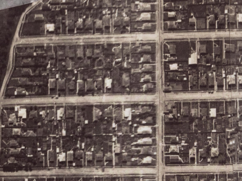 61 Malcolm Avenue from the air, 1925-1929