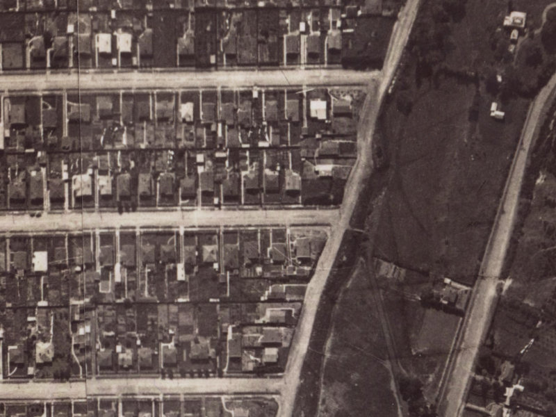 117 Malcolm Avenue from the air, 1925-1929