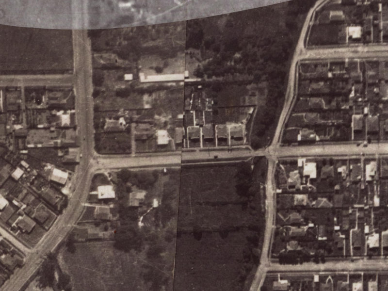 7 Malcolm Avenue from the air, 1925-1929