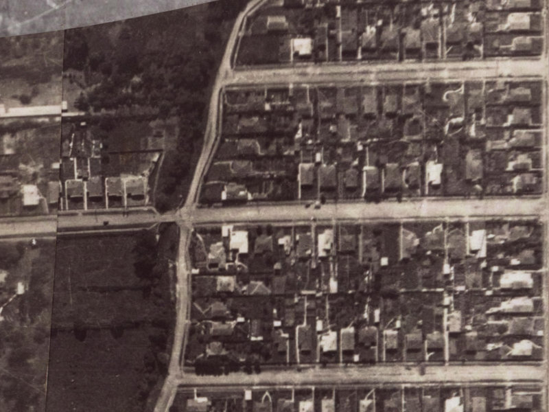31 Malcolm Avenue from the air, 1925-1929