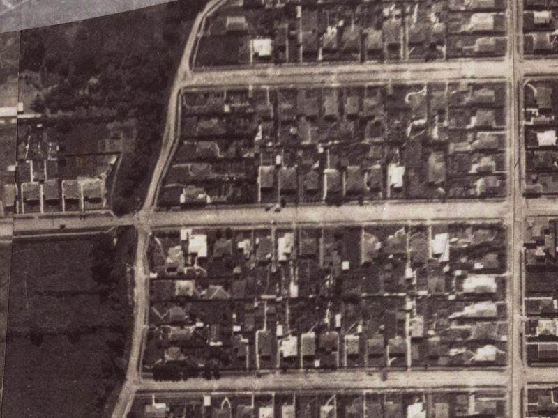 39 Malcolm Avenue from the air, 1925-1929