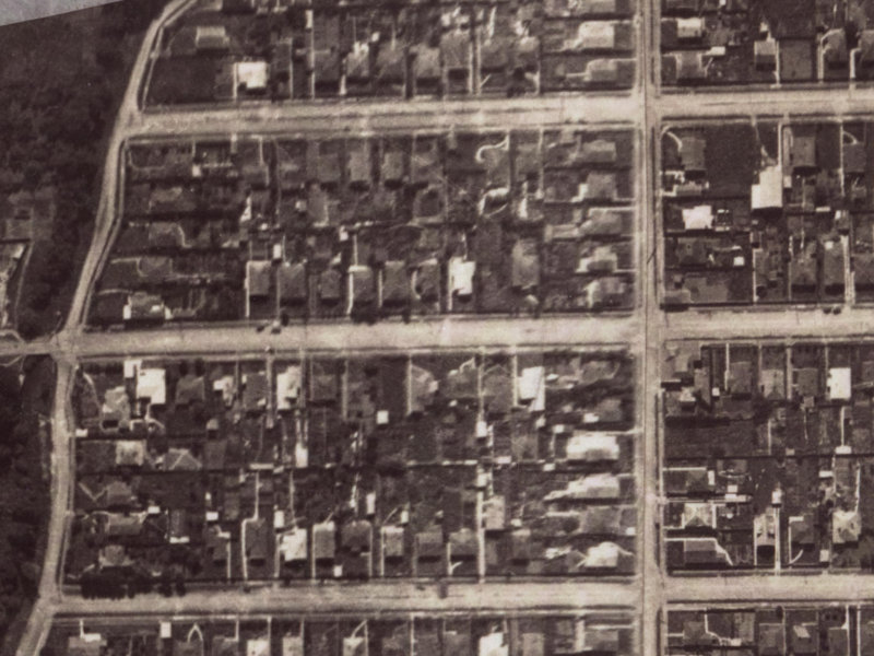 51 Malcolm Avenue from the air, 1925-1929