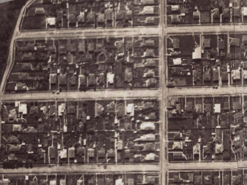 64 Malcolm Avenue from the air, 1925-1929