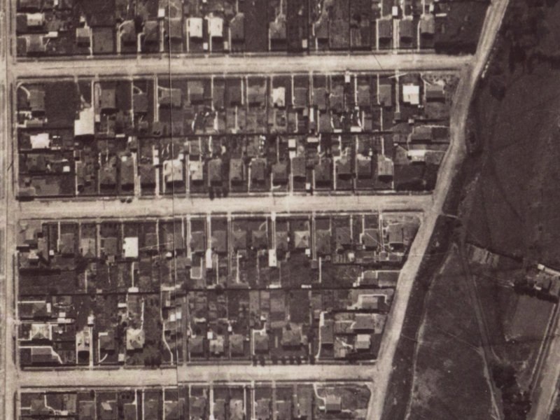 108 Malcolm Avenue from the air, 1925-1929