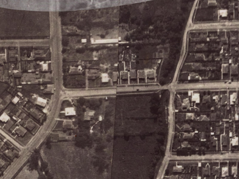 Malcolm Avenue from the air, 1925-1929