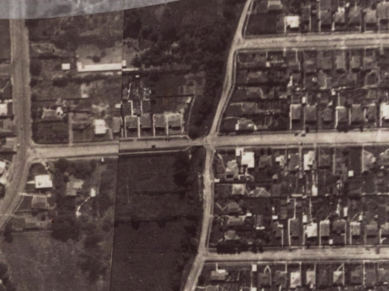 25 Malcolm Avenue from the air, 1925-1929
