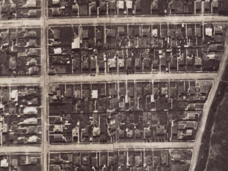 96 Malcolm Avenue from the air, 1925-1929
